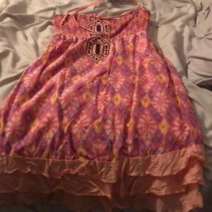 Free people halter top silk dress